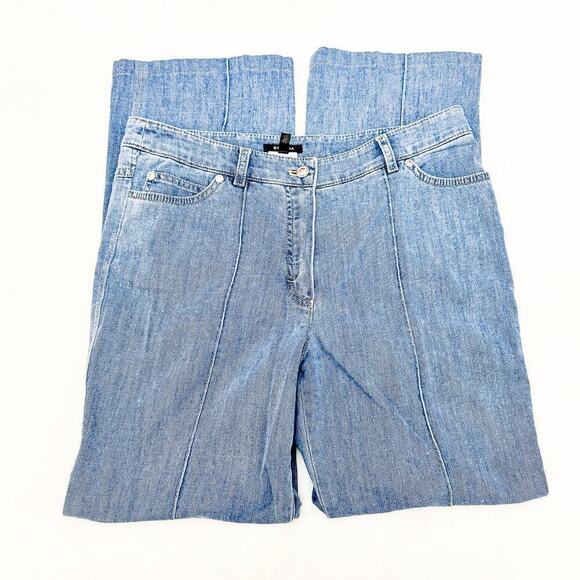 Escada Medium Wash Wide Leg Denim Jeans Vintage Wash Size 40 - Picture 4 of 9